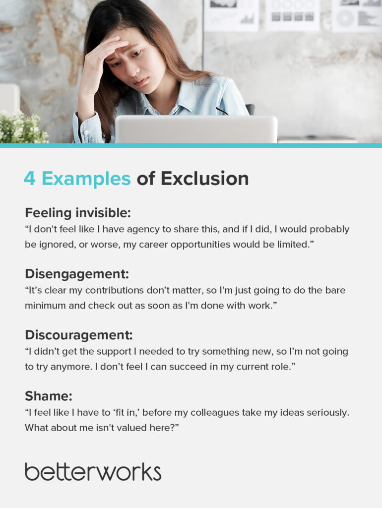 Examples of exclusion at work